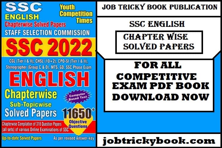SSC English Chapter Wise Solved Papers Pdf Book