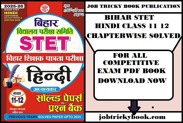 BIHAR STET HINDI CLASS 11 12 CHAPTERWISE SOLVED PAPER